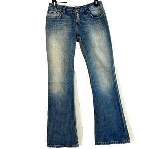 BKE Raider Mid Rise Flare Jean size 32" x 31.5" Medium Wash